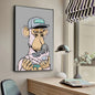Funky Funny Animal Monkey With A Hat Fashion Bored APE A Poster HD Posters Home Room Bar Cafe Decor Art Wall Painting Picture