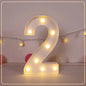 21.8cm White LED Letter&Number Night Lights,Battery Powered Decoration Lights,Wall Lights For Wedding,Birthday,Party,Christmas