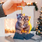 Cat-Shaped Rearview Mirror Ornament – Cute Hanging Car Pendant Car Interior Decor