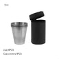 2025 4Pcs Outdoor Travel Stainless Steel Cups Mini Glasses for Whisky Wine with Case Portable Drinkware 30ml/70ml/170ml
