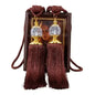 1Pair Tassel Curtain Tieback Crystal Bead Hanging Ball Tie Room Accessories Holder Buckle Rope Bandage Holdback Window Shade