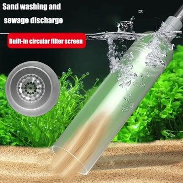 Aquarium Siphon Gravel Vacuum – Fish Tank Water Changer & Semi-Automatic Pump