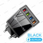 4-Port USB-A Wall Charger QC 3.0 3.1A Fast Travel Charger, 45W Total, US/EU Plug