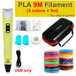 3D Printing Pen for Kids with Travel Case — PLA 1.75mm Filament, LED Display, Adjustable Temp & Speed, DIY Drawing Gift