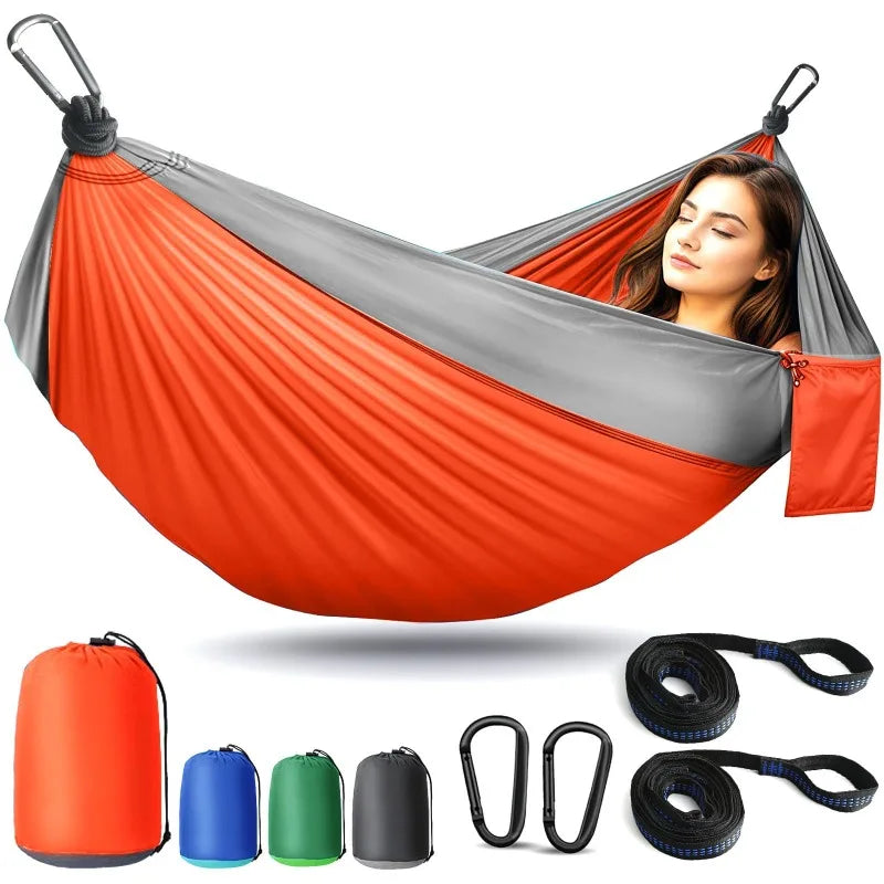 Camping Hammock Lightweight, Portable Hammocks Parachute Hammock with