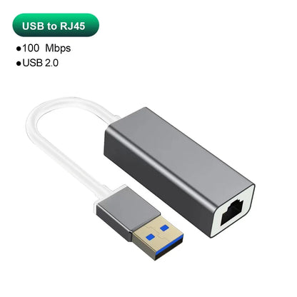 USB-C Gigabit Ethernet Adapter (USB 3.0) RJ45 Network Adapter - Plug & Play for MacBook, Windows, Linux, iPad, Android