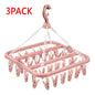 Foldable Drip Hanger with 32 Clips – Plastic Clothes Drying Rack