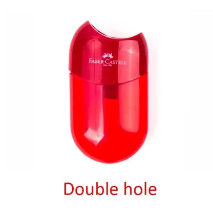 Double and Single Hole Transparent Pencil Sharpener - Creative School Stationery for Kids & Students