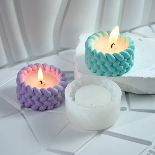 Hemp Rope Candle Cup Silicone Mold – DIY Succulent Pot, Cement, Resin & Gypsum Craft Mold for Home Décor & Storage Boxes