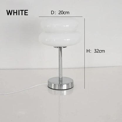 Ins Glass Stained Table Lamp Children's Lamp Bedroom Bedside Atmosphere Lamp Decoration Egg Tart Lamp Drop Shipping Dropshipping