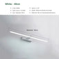 LED Bathroom Mirror Wall Light - Waterproof Modern Flat Touch Vanity Lamp, White/Black