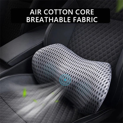 Breathable Memory Foam Lumbar Pillow - Ergonomic Waist Support for Car Seat & Bed