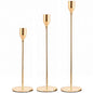 3-Piece Metal Candle Holder Set – European Modern Tabletop Candlesticks for Wedding, Party & Home Decor (24/29/34 cm | 9.4/11.4/13.4 in)