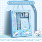 12-Piece Kawaii Character Stationery Set - Kuromi, Cinnamoroll, My Melody, Pochacco, Pompompurin, Hello Kitty Pencils, Erasers and Rulers Student School Supplies Gift
