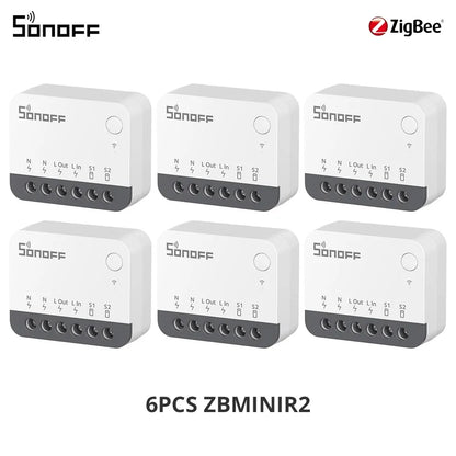 SONOFF ZBMINIR2 Extreme Zigbee Smart Switch Detach Relay External Switch Remote Control via eWeLink Compatible With Zigbee Hub