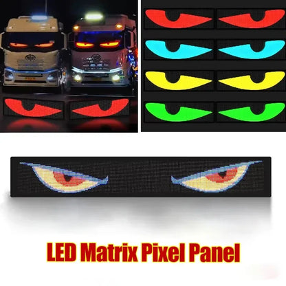 RGB LED Matrix Panel for Car & Truck — Programmable Bluetooth App-Controlled Scrolling Display (16x32, 16x64, 20x64, 16x96)