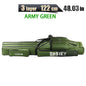 Portable Foldable Fishing Rod Bag Case - Waterproof Oxford Rod Carrier with Reel Storage, 122 / 152 / 182 cm (48 / 60 / 72 in)