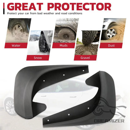 4-Piece Black Mudflaps for Nissan Altima Sedan