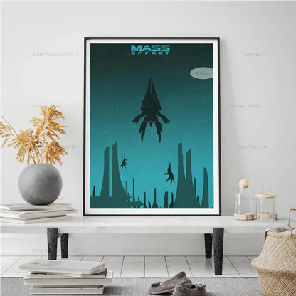 NT1464 Mass Effect Poster Minimalist Classic Game Gift Posters And Prints Wall Art Picture Canvas Painting For Home Room Decor
