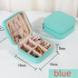 Mini Jewelry Travel Box - PU Leather Ring, Earring & Necklace Organizer