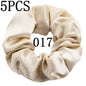 10/5 Pcs Satin Hair Scrunchies Set for Women & Girls – Soft Silk Elastic Hair Bands | Elegant Solid Color Ponytail Holders & Headwear Accessories