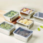 Stainless Steel Crisper Fresh-keep Food Container Rectangle Picnic Bento Tray Refrigerator Freezer Storage Box Restaurant Plate