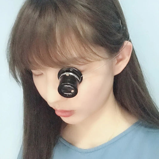 Watchmaker Jeweler Loupe Magnifier - Handheld Optical Glass Loupe 3X 5X 10X 15X 20X