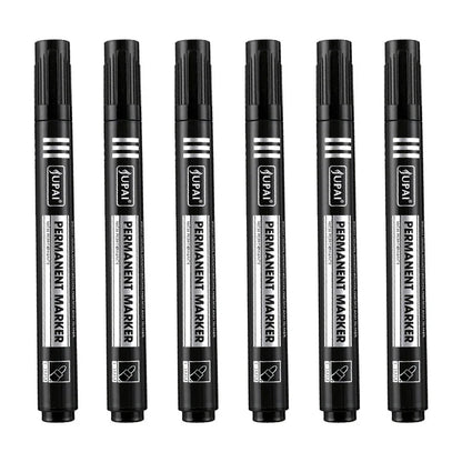 Permanent Fine Tip Marker Pens 1.5mm Waterproof Ink - 3/6 Pack Black Blue Red