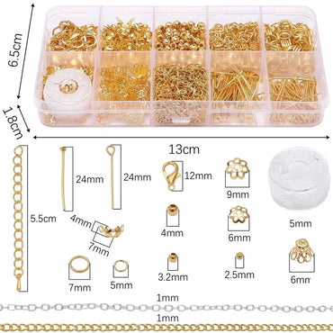 1 Set Jewelry Making Starter Kit – DIY Earrings, Necklaces & Findings for Beginners and Adults