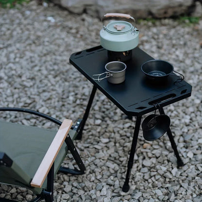 Folding Camping Table - Adjustable Height Ultra-Light Aluminum Alloy Portable Picnic Table