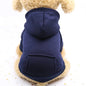 Warm Hooded Dog Sweater for Small Pets – Thick Fleece Autumn Winter Solid Color Pet Hoodie