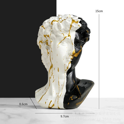 15cm David European Style Statue Resin Sculpture Michelangelo Art Office Desk Decor Small Art Sculpture Gallery Quality Replica