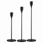3-Piece Metal Candle Holder Set – European Modern Tabletop Candlesticks for Wedding, Party & Home Decor (24/29/34 cm | 9.4/11.4/13.4 in)
