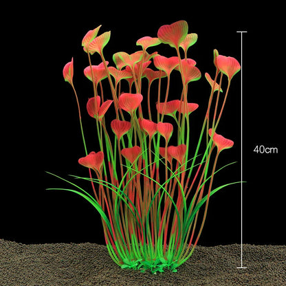Artificial Aquarium Plants — Plastic Underwater Decorations for Fish Tanks, Realistic Aquarium Decor