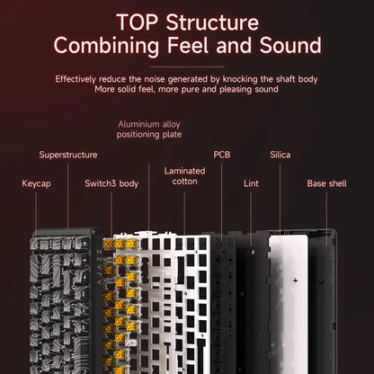 68-Key Hot-Swappable Mechanical Bluetooth & USB Compact Gaming Keyboard with RGB Backlight