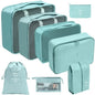 7/8/9/10 Pcs Travel Organizer Packing Cubes – Lightweight Polyester Luggage Storage Bags for Clothes, Shoes, and Accessories