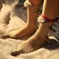 Women's Christmas Crocodile Knit Socks - Cute Funny Animal Holiday Crew Socks
