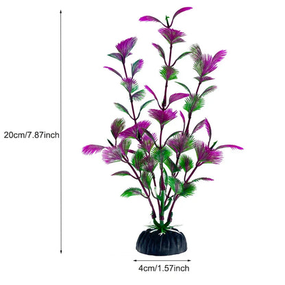 Artificial Aquarium Plants — Plastic Underwater Decorations for Fish Tanks, Realistic Aquarium Decor
