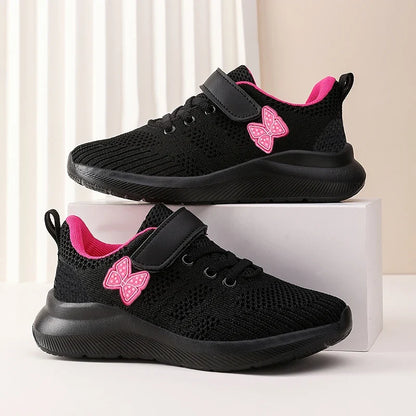 Girls’ Casual Sneakers with Polyester Upper, Sizes 28–40