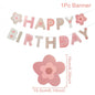 INS Bohemian Boho Rainbow Paper Banner Happy Birthday Party Decorations Girl Kids Baby Shower 1st Birthday Hanging Flag Supplies