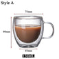Clear Double Wall Insulated Glass Cups — 5 Sizes | Coffee, Espresso, Tea, Beer & Whiskey Mugs