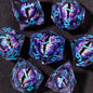 Liquid Core Resin RPG Dice Set — Sharp-Edged D20 D12 D10 D8 D6 D4 for Tabletop Gaming