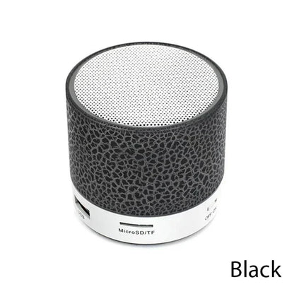 Mini Bluetooth Speaker with LED Light, USB & SD Card — Portable Wireless Speaker with Deep Bass for Phone & PC