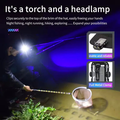 High-Power Rechargeable LED Tactical Flashlight with Headlamp