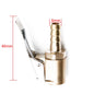 Brass Clip-On Tire Valve Air Chuck Adapter - Fits 6mm (0.24 in) & 8mm (0.31 in) Inflator Connector