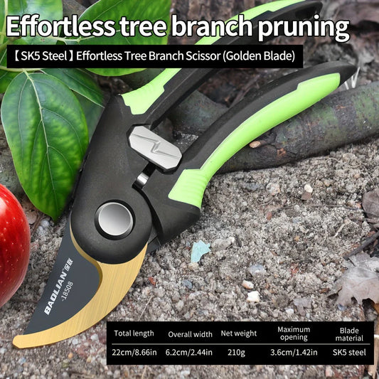Heavy-Duty Pruning Shears – Ergonomic Non-Slip Garden Pruners, Sharp Durable Hand Shears