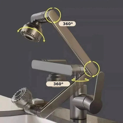 Universal Rotating Dual-Mode Single-Handle Faucet for Kitchen & Bathroom Sink - Hot & Cold Mixer