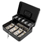 Small Lockable Cash Box with Key – Coin Tray for Coins & Notes