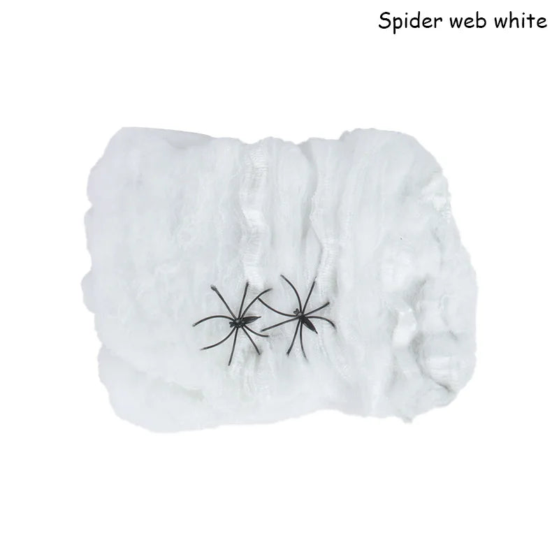 Halloween Artificial Spider Web Stretchy Cobweb Decoration – Cotton Cobweb for Haunted House, Bar & Party Props – 5 Colors, 20g or 40g