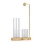 2 in 1 Gourd-shaped Incense Burner Anti-Ash Incense Holder with Glass Ash Catcher and Incense Storage for Yoga Meditation Spa